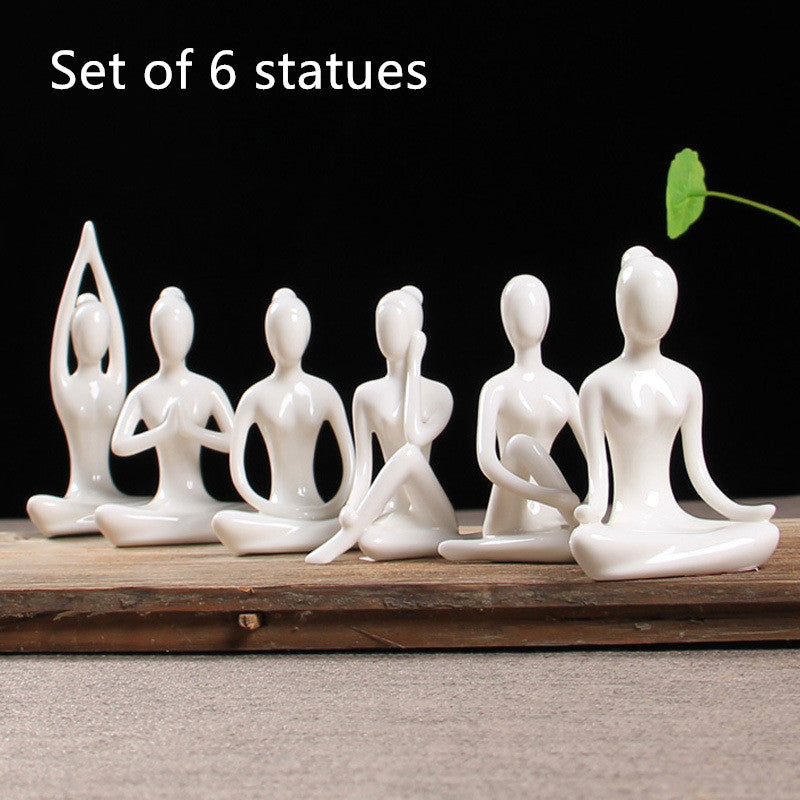 Ceramic Artist Yoga Figurines