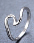 Wave Ring Real 925 Sterling Silver Jewelry Fashion Wedding Rings