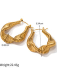 Fabulous Twisted & Folded Design Earrings