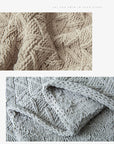 Nordic Cozy Chenille Knitted Blanket