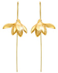 Delicate Magnolia Flower Drop Earrings