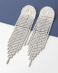 Stunning Sparkling Diamond Long Earrings