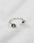 Punk Original 925 Sterling Silver Thai Sliver Fashion Wild Twisted Personality Opening Ring Simple Popular Jewelry