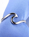 Wave Ring Real 925 Sterling Silver Jewelry Fashion Wedding Rings