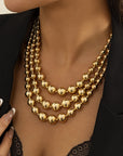 Bold Elegant Layered Beaded Necklace