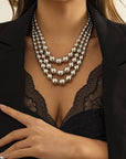 Bold Elegant Layered Beaded Necklace