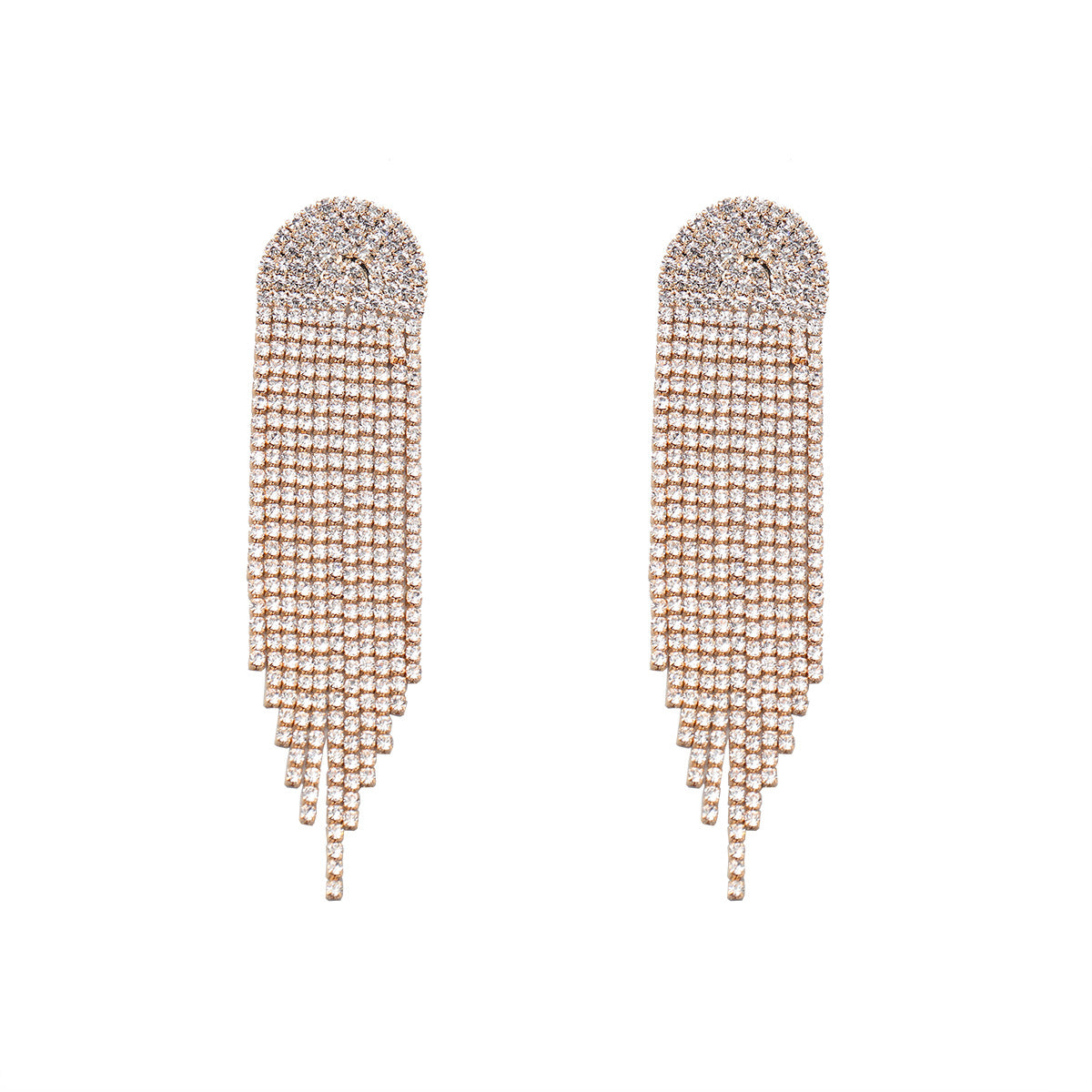 Stunning Sparkling Diamond Long Earrings