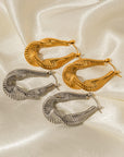 Fabulous Twisted & Folded Design Earrings