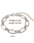 Oval Chain Link Design Necklace & Bracelet