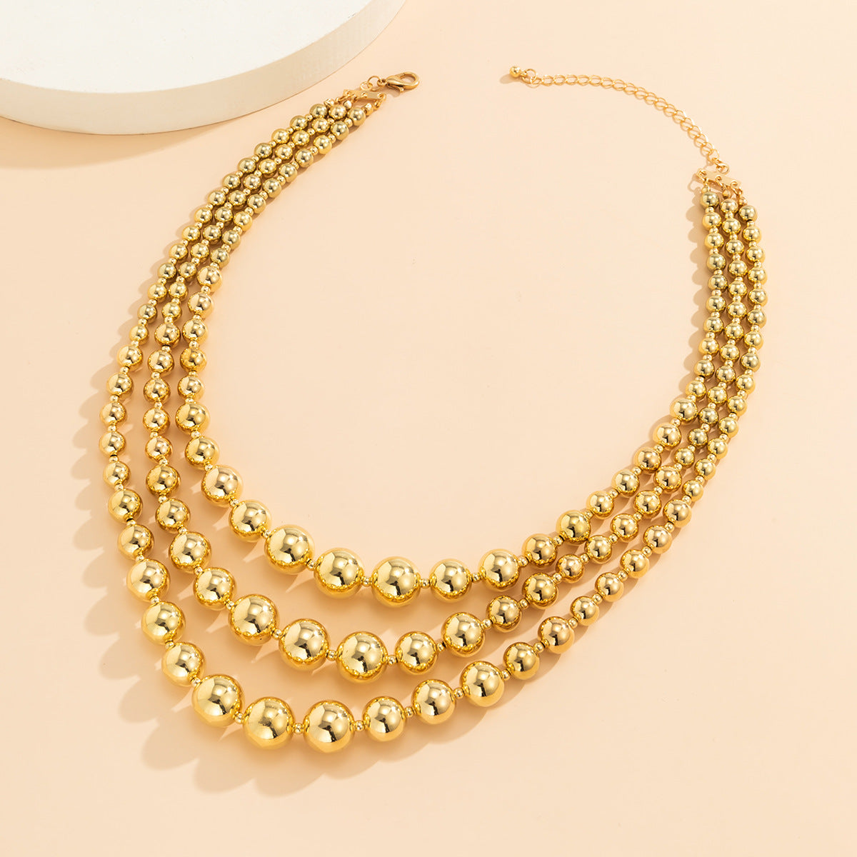 Bold Elegant Layered Beaded Necklace