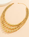 Bold Elegant Layered Beaded Necklace