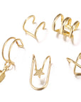 Retro Punk Style Ear Cuff Sets