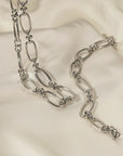 Oval Chain Link Design Necklace & Bracelet