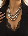 Bold Elegant Layered Beaded Necklace